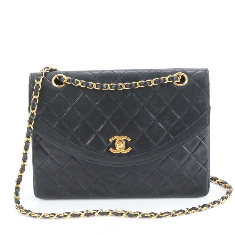 Chanel With Serial Seal Matelasse Lambskin Leather 2WAY Shoulder Bag Crossbody