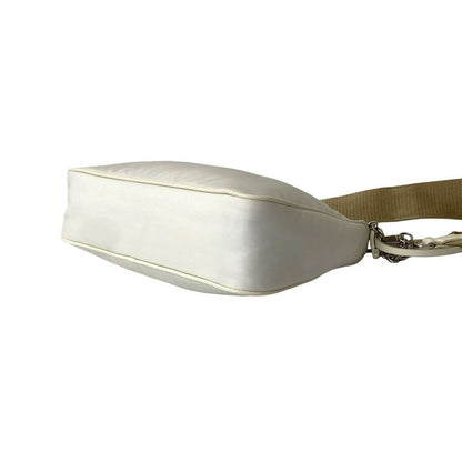 Prada Re Edition Triangle Logo Hardware Nylon Saffiano Leather 2-Way Chain Semi