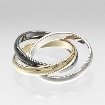 Cartier Trinity 2.8mm (0.11in) Band 18K Yellow Gold X 18K White Gold X Ceramic