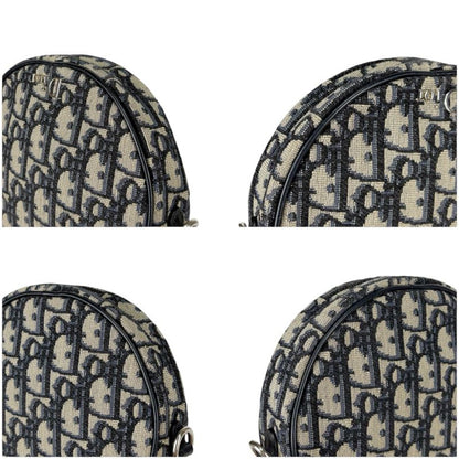 Christian DIOR Oblique Baby Ball Mini Shoulder Bag Trotter Pattern Circle Round