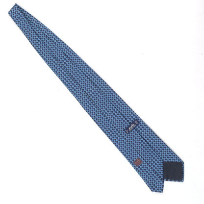 Hermes 659059t Cravate 100% Silk All-over Design H Logo Lining Tie Blue Navy