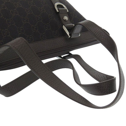Gucci GG Abbey Tote Bag Canvas Leather 268640 Dark Brown 0767 Gucci