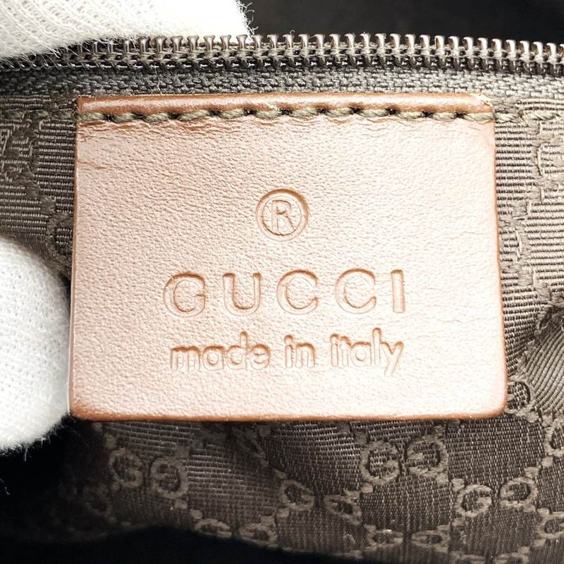 Gucci 002 1135 Handbag Sherry Line Leather Brown Ladies Men Vintage Fashion