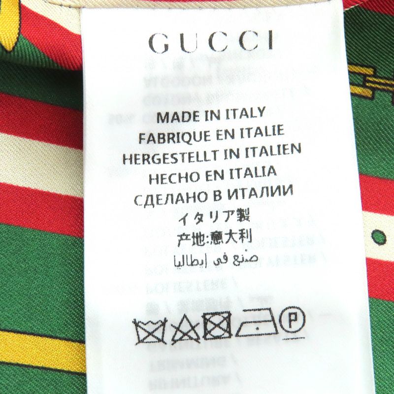 Gucci 523859 Lined With Chain Belt Pattern 100% Silk Peaked Lapel Tailored