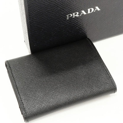 Prada Coin Case Card Case Saffiano Calf Black Nero