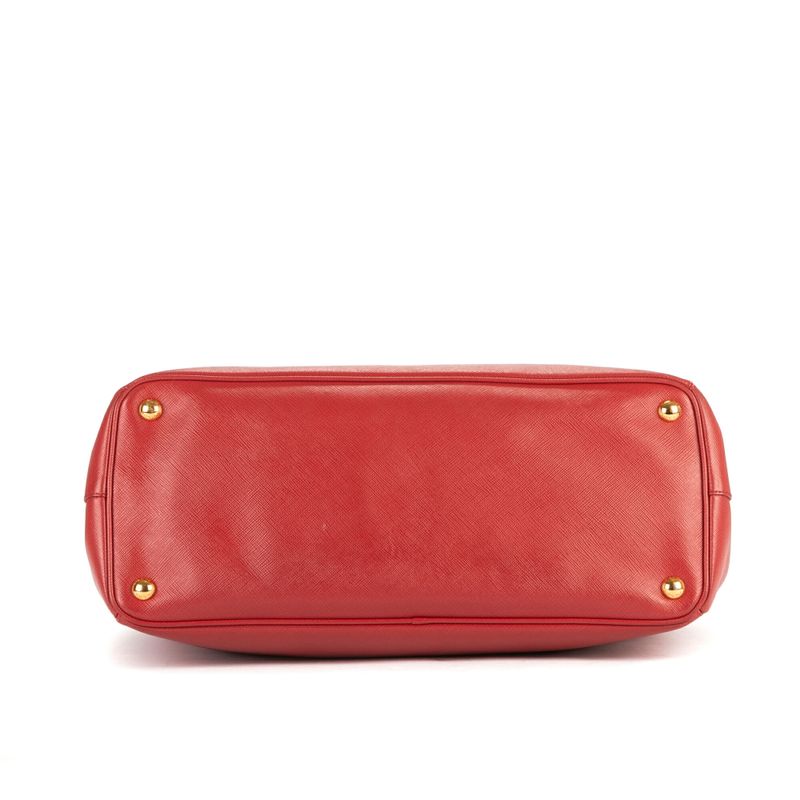Prada Galleria Tote Red Saffiano Leather A