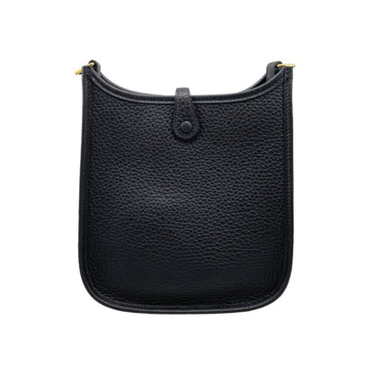 Hermes Shoulder Bag Evelyn TPM W Engraved Taurillon Clemence Noir Black Black