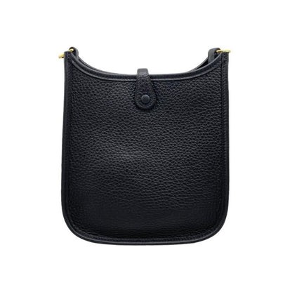 Hermes Shoulder Bag Evelyn TPM W Engraved Taurillon Clemence Noir Black Gold