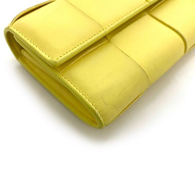 Bottega Veneta Foldable Long Wallet Ec22033 Yellow