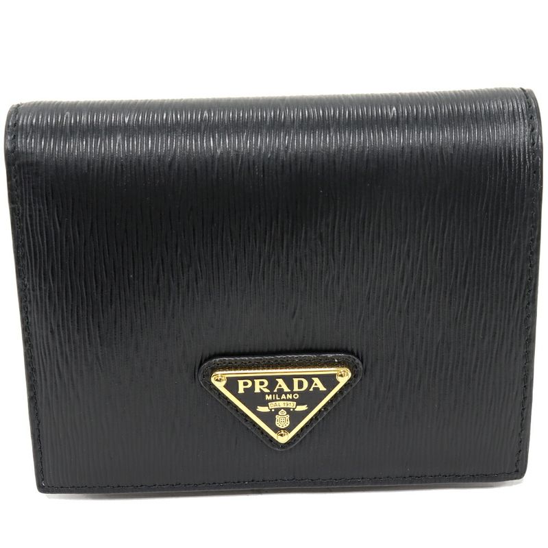 Prada Bifold Wallet With Coin Purse Vittelomove Triangle Compact Wallet Calf