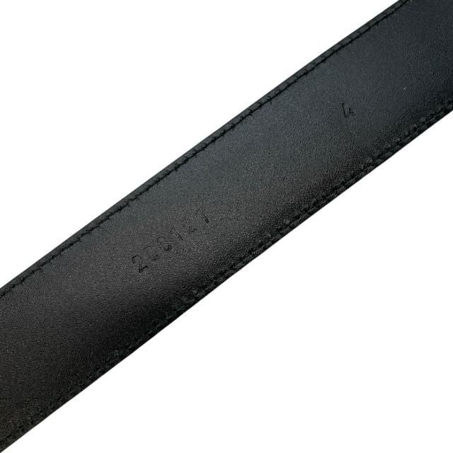 Prada 2cc121 4 Belt Saffiano Leather Black Silver [size 90/36]