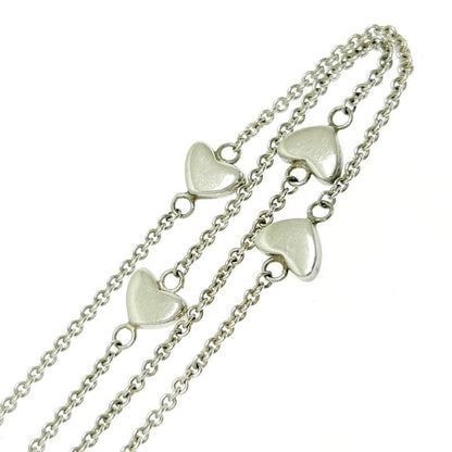 Tiffany & Co Silver Heart Link Lariat Necklace 9.0g 925 Engraved 408052 Necklace