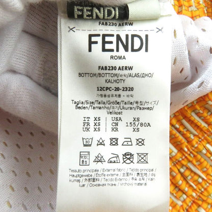 Fendi 2020 Fab230 FF Logo All Over Pattern Swim Shorts Yellowish XS With
