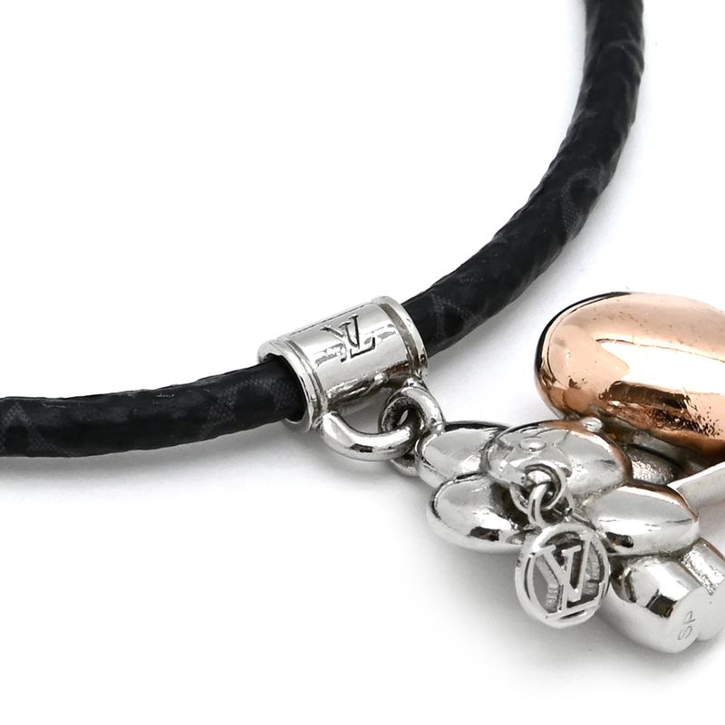 Louis Vuitton Bracelet Vivienne Amour Metal Monogram Canvas Eclipse Pear