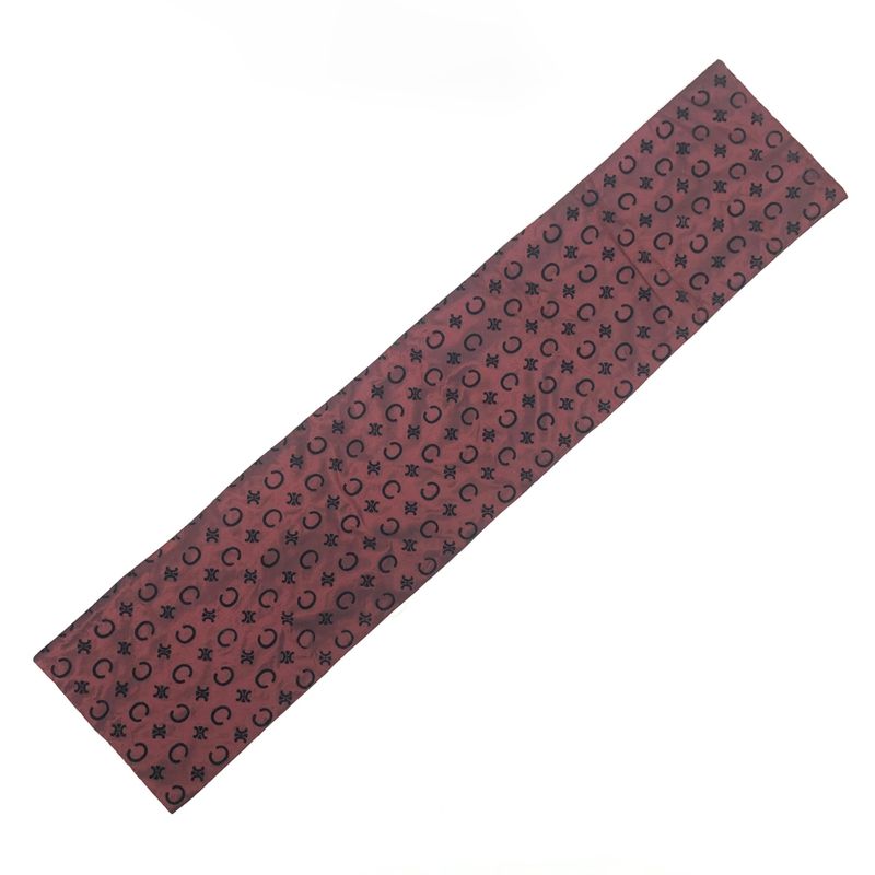 Celine Stole Silk Purple Logo