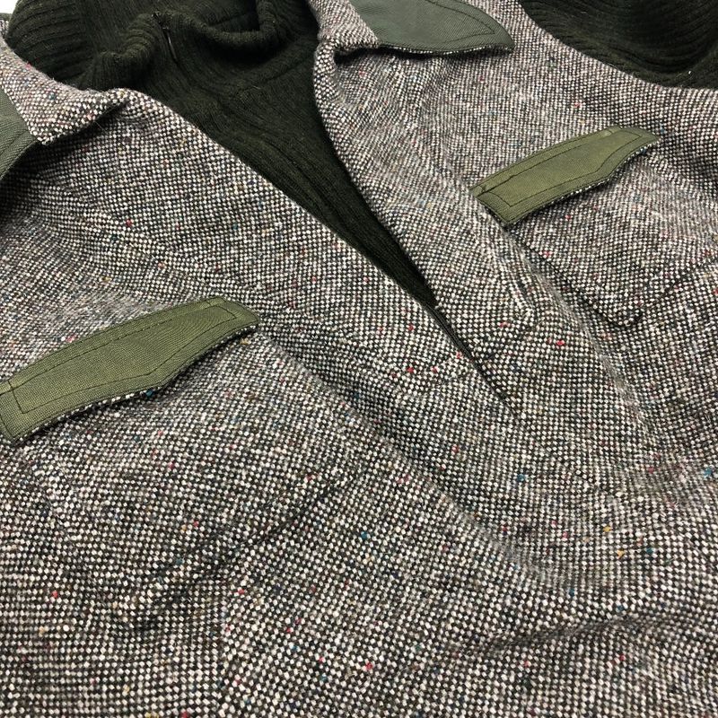 Fendi Dress W Pockets Zip Up Tweed Gray