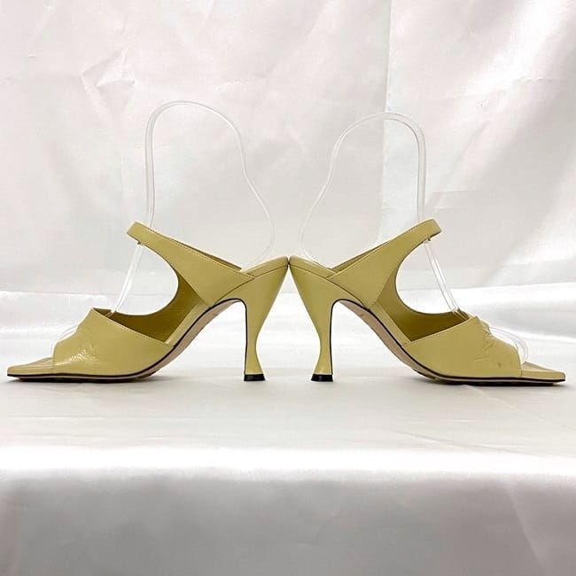 Bottega Veneta Heeled Sandals Ec21730 Yellow Beige