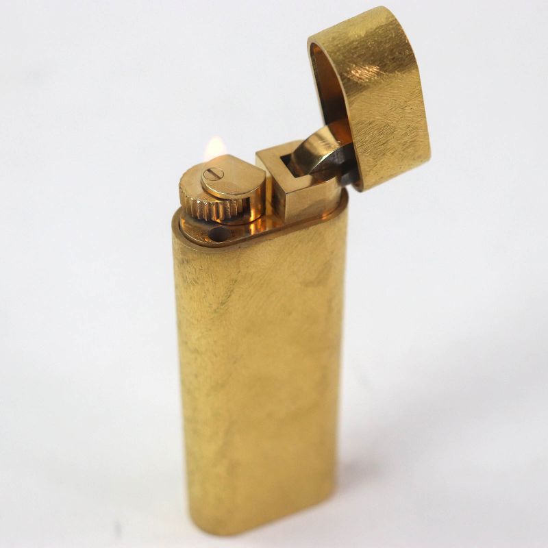 Cartier Cross Cut All Over Pattern Oval Shape Roller Type Smoking