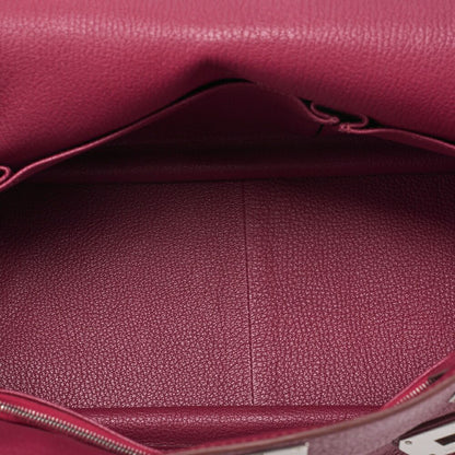 Hermes Gipsyère 34 Shoulder Bag Taurillon Clemence Tosca (silver Hardware)