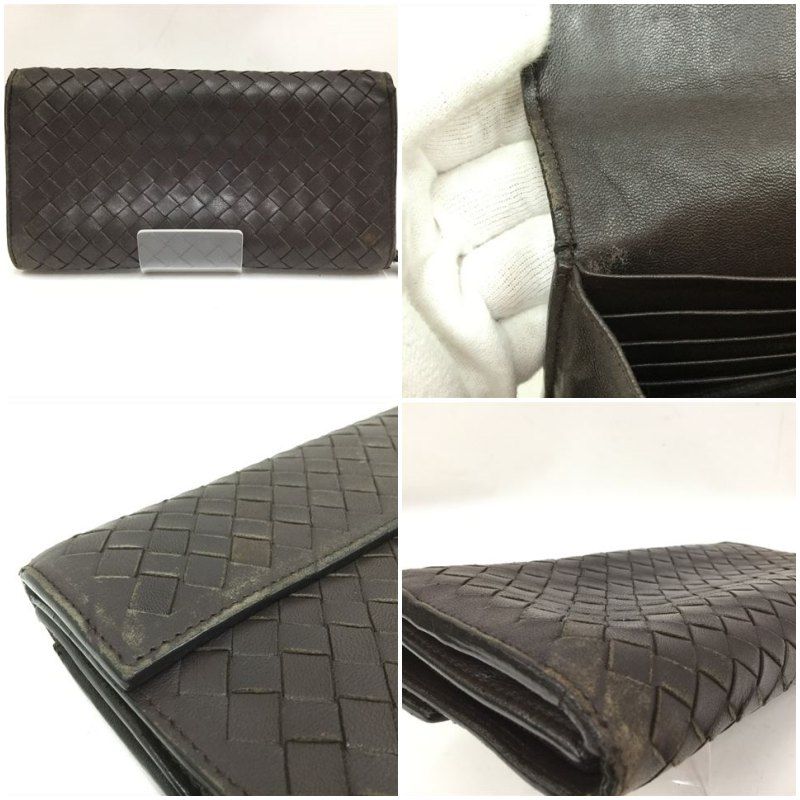 00 Bottega Veneta Long Wallet Intrecciato Lambskin 150509 Brown