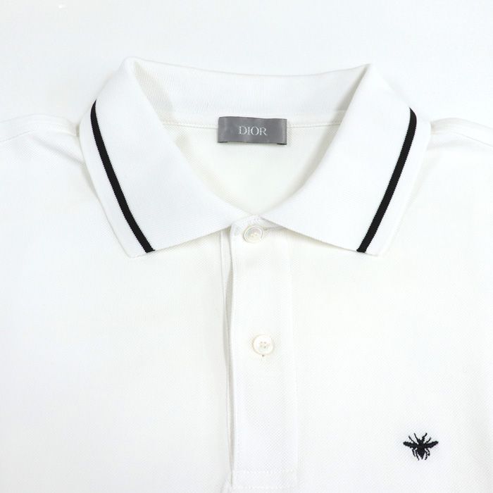 DIOR Homme Dior Homme BEE Embroidered Polo Shirt White 733j805b0373-002 L Short