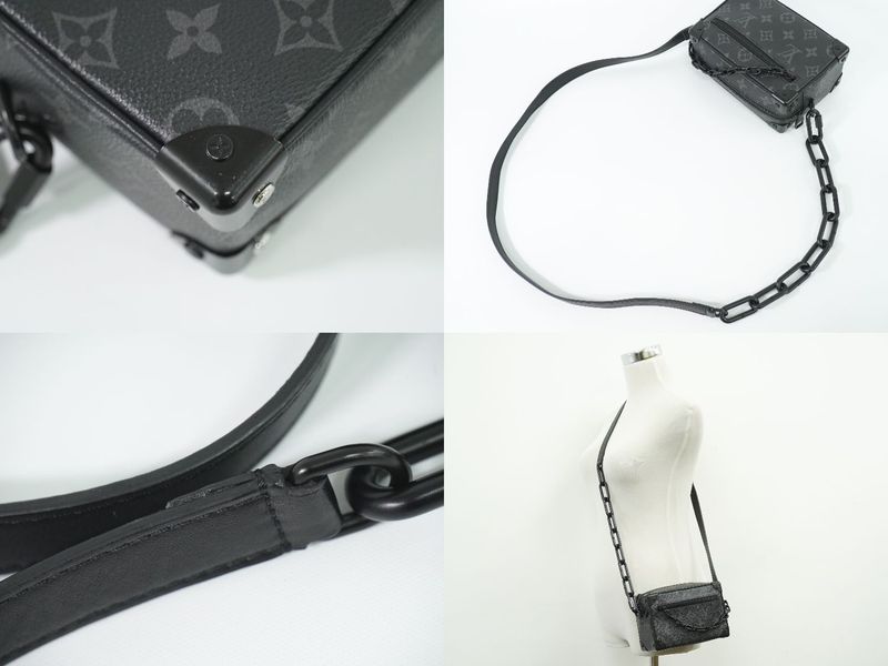 Authentic Louis Vuitton LV Mini Soft Trunk Monogram Eclipse Shoulder Bag