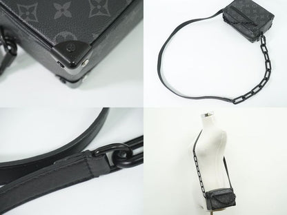 Authentic Louis Vuitton LV Mini Soft Trunk Monogram Eclipse Shoulder Bag