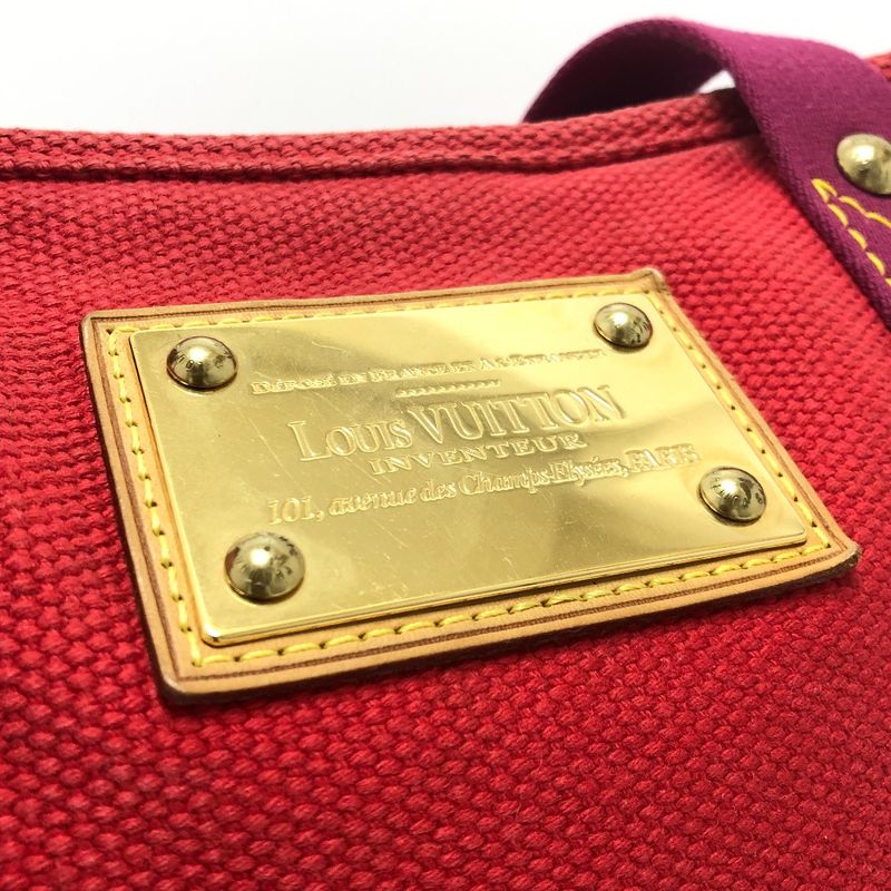 Louis Vuitton Tote Bag Antigua Cabas MM M40034 Canvas Red