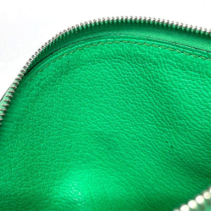 Hermes Coin Case Green Mint Excellent Condition Coin Purse Leather Chevre