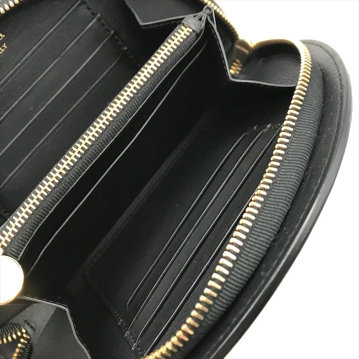 Tiffany & Co Half Moon Leather Wallet Clutch Black