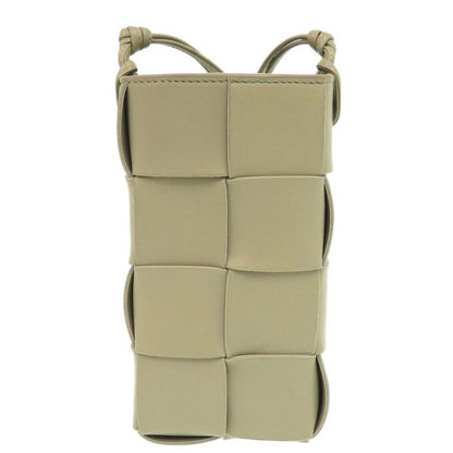Bottega Veneta Cassette Phone Pouch Leather Khaki Shoulder Bag 1197 Bottega