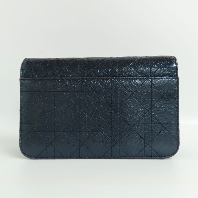 Dior Miss Dior Wallet Chain Shoulder Bag Metallic Blue - Svhardware
