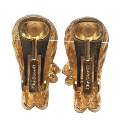 Christian DIOR Earrings Plated Metal Plated Metal Rope Twisted Gold