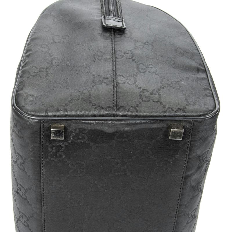 Gucci Travel Line Boston Black GG Nylon Canvas A
