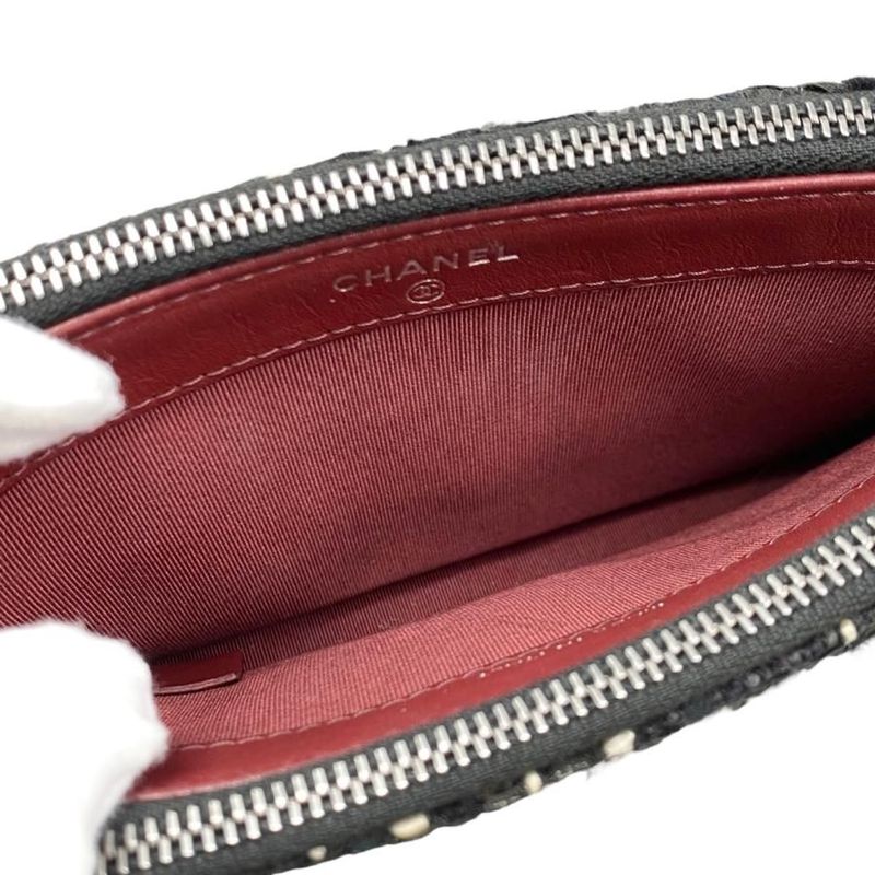 Chanel Shoulder Bag Gabrielle Deux Chain Wallet A94505 Tweed Leather Coco Mark