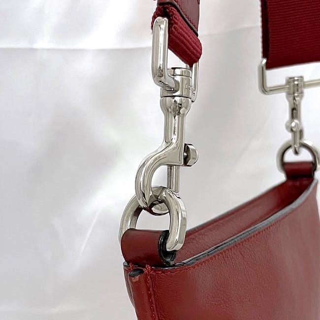 Loewe Shoulder Bag Red Anagram Excellent Condition Leather Preowned 261501