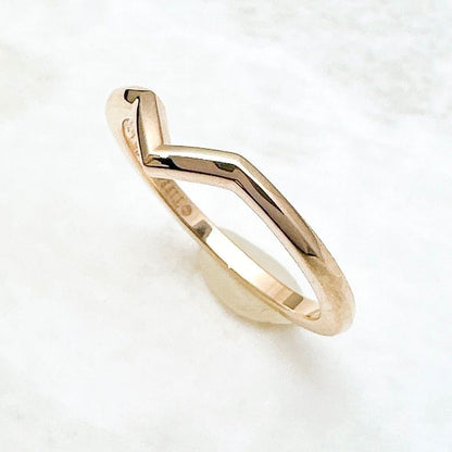 Tiffany & Co V Band Pink Gold Ring Approx 8 U