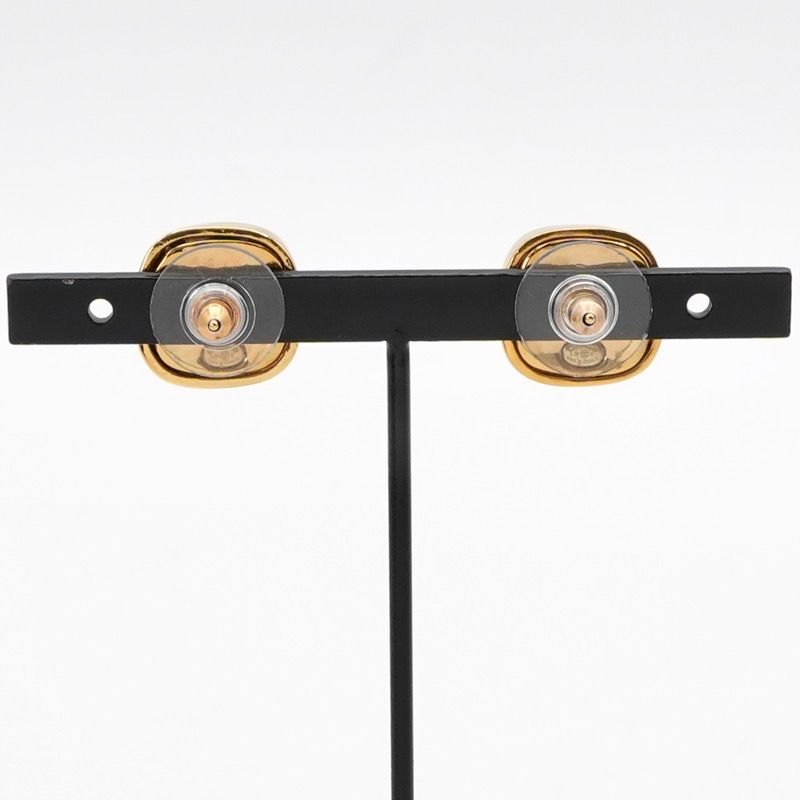 Chanel Earrings Earring Gold Coco Mark Square