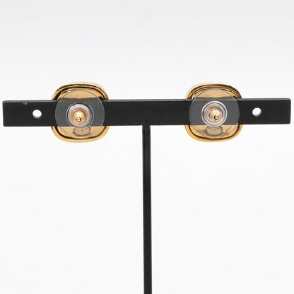 Chanel Earrings Earring Gold Coco Mark Square