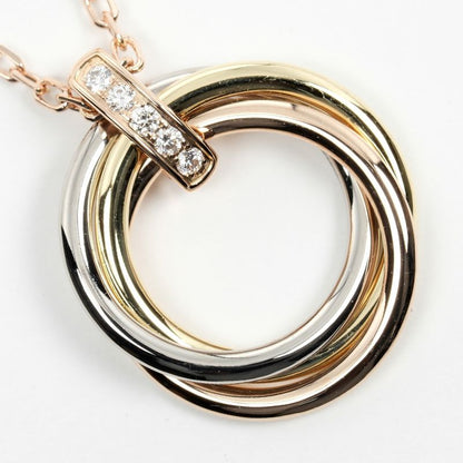 Cartier Trinity 18K Gold (YG X PG X WG) X Diamonds X Three Colors Ladies 8.8g