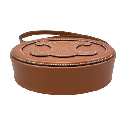 Celine Shoulder Bag Oval Purse Crossbody Bag 10i703 Cuir Triomphe Brown Gold