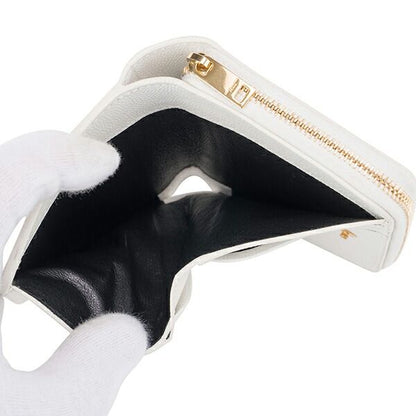 Saint Laurent Bifold Compact Wallet White/multi