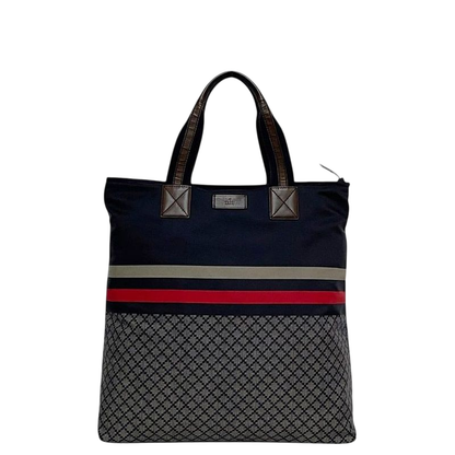 Gucci Tote Bag Navy Diamante 268112 Excellent Condition Nylon