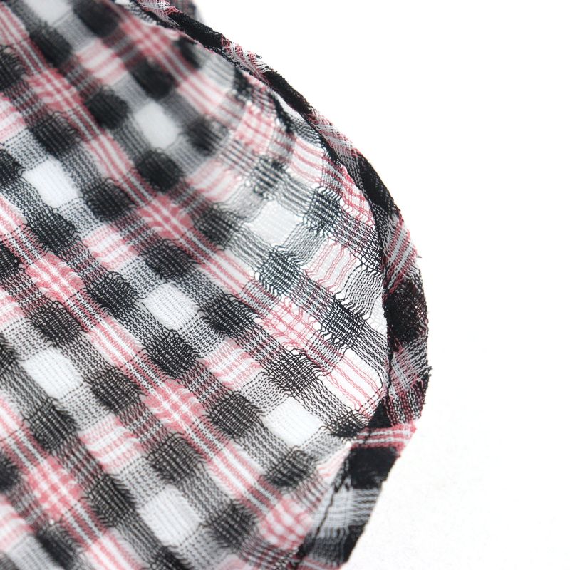 DIOR Homme 293c516a5571 100% Cotton Logo Button Plaid Long Sleeve Shirt Pink