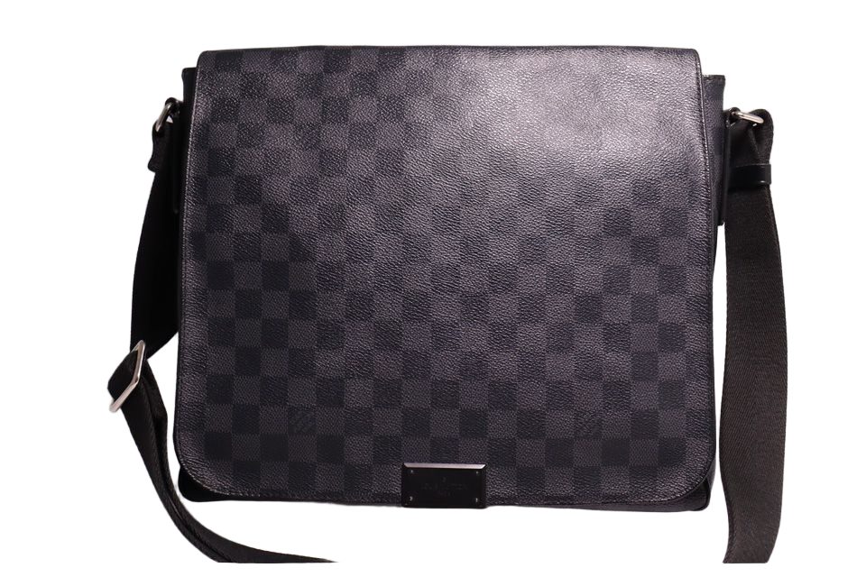 Louis Vuitton Damier Graphite District MM Leather Shoulder Bag