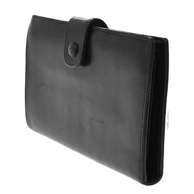 Chanel Long Wallet CC Black Leather Bifold Wallet 77ka922