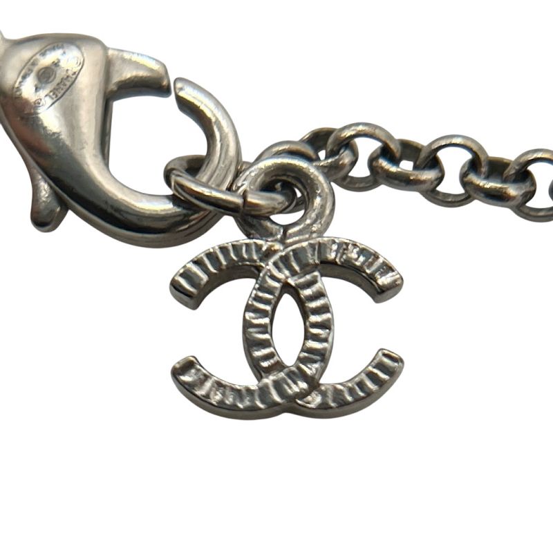 Chanel Necklace A19P Metal A19P Metal Coco Rhinestone Silver