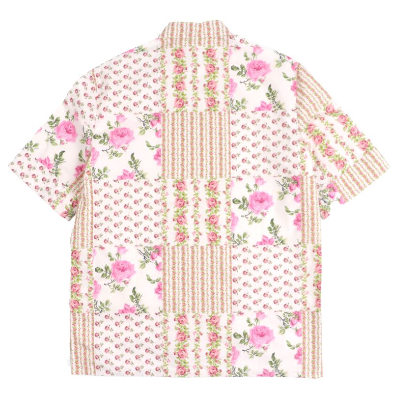  DIOR Homme 293c517a5679 100% Cotton Floral Print Short Sleeve Pink 38 Made In