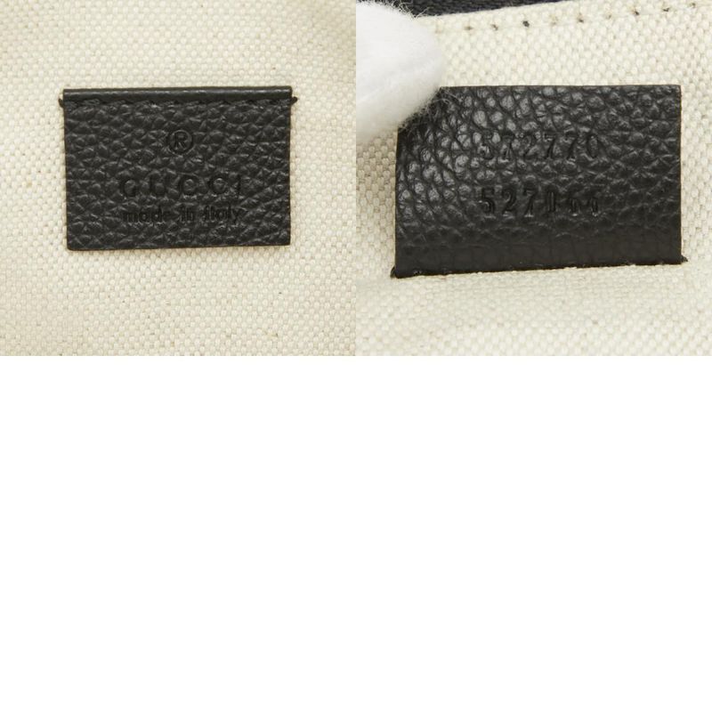 Gucci Logo Print 572770 Black Leather Women's Gucci