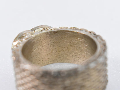 Authentic Chanel Coco Mark Rhinestone Ring Size 14 GP Gold Plated Coco Mark